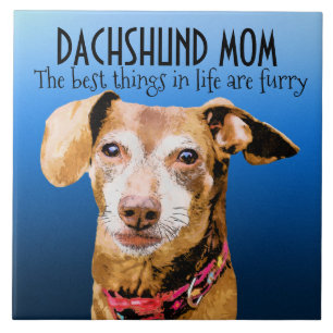 Dachshund Mum Ceramic Tile