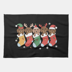 Dachshund Mum Christmas Dog Lover Gift New Year  Tea Towel