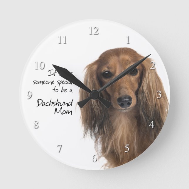 Dachshund Mum Clock (Front)