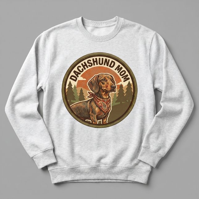 Dachshund Mum Crewneck Wiener Dog Mum Gift For Her Sweatshirt (Creator Uploaded)