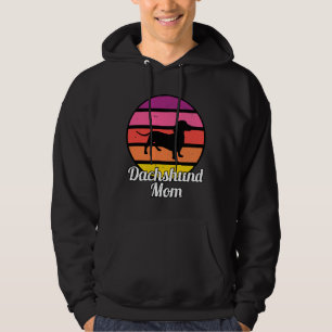 Dachshund Mum I Retro Wiener Dog Mum Hoodie