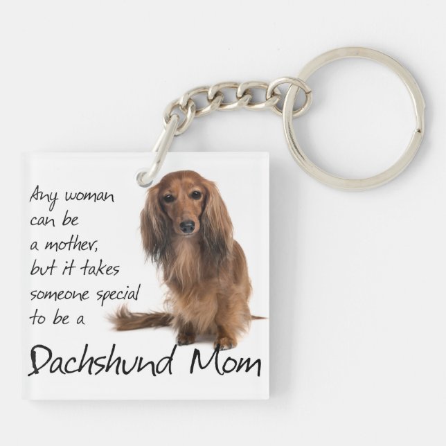 Dachshund Mum Keychain (Back)