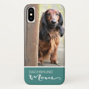 Dachshund Mum Longhaired  Add Your Dog Photo iPhone X Case