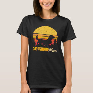 Dachshund Mum Mama Vintage Retro Dog Women T-Shirt