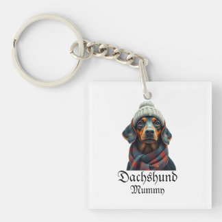 Dachshund mummy key ring