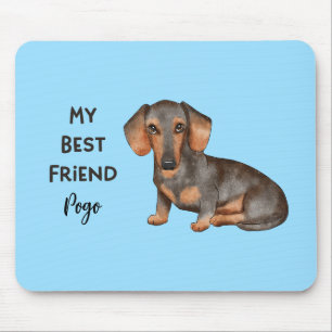 Dachshund My Best Friend Custom Pet Name Mouse Mat
