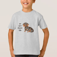 Dachshund My Best Friend Custom Pet Name   T-Shirt