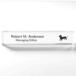 Dachshund Nameplate