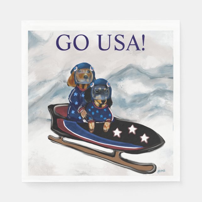 DACHSHUND  NAPKIN (Front)