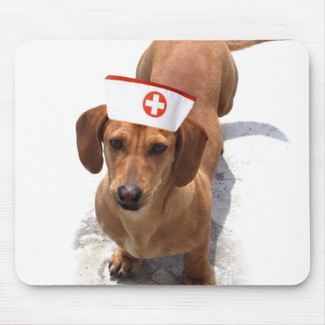 Dachshund nurse mousepad (Front)