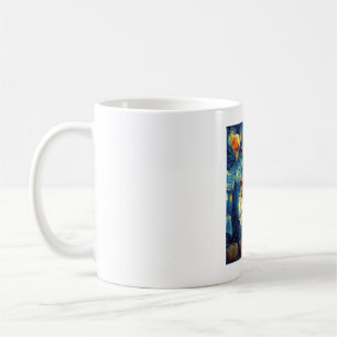 Dachshund of van gogh starry night halloween Funny Coffee Mug