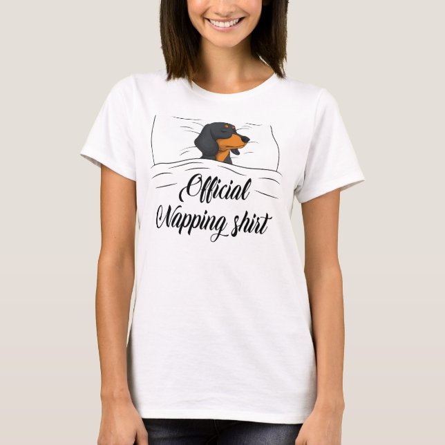 Dachshund Official Napping Shirt (Front)