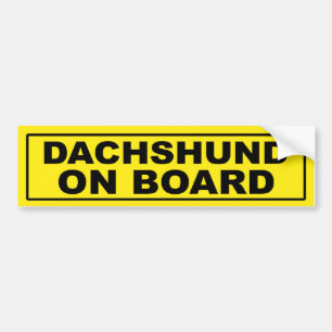 Dachshund on Board Bumper Sticker
