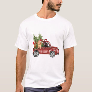 Dachshund On Car Christmas Ornament Xmas Ornaments T-Shirt