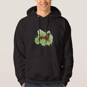 Dachshund On Green Hoodie