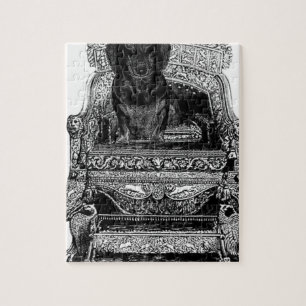 Dachshund On Throne Crown Dog Jigsaw Puzzle