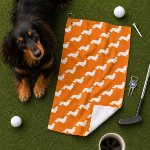 Dachshund Orange Golf Golf Towel Doxie Gift