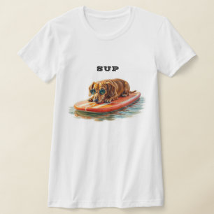 Dachshund Paddle Boarding T-Shirt