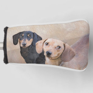 Dachshund Painting - Cute Original Dog Art Golf Head Cover