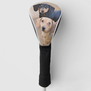Dachshund Painting - Cute Original Dog Art Golf Head Cover