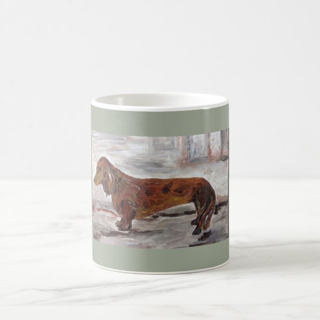 Dachshund Painting mug by Willowcatdesigns (Center)