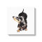 dachshund painting on stretched canvas print
