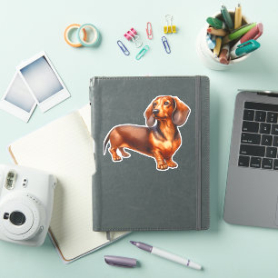 Dachshund Painting - Weiner Dog Watercolor Paintin
