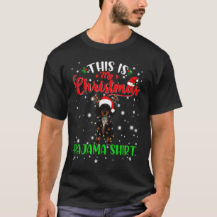 Dachshund Pajama Dog Xmas T-Shirt