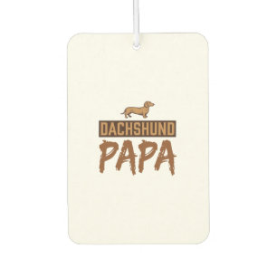 Dachshund Papa Vintage Engraving Dog Dad Design_1 Car Air Freshener