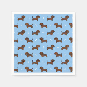 Dachshund Paper Napkins, Wiener Dog Party Supplies Napkin