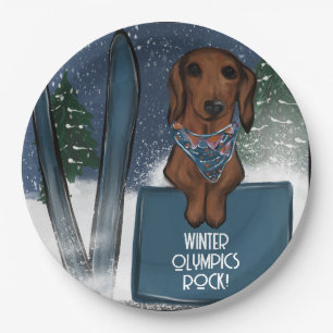 DACHSHUND  PAPER PLATE
