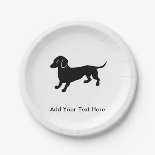 Dachshund Paper Plate