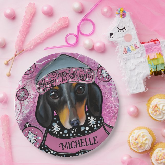 DACHSHUND  PAPER PLATE (Party)