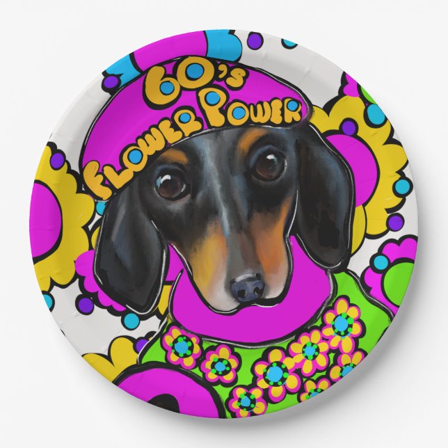 DACHSHUND  PAPER PLATE (Front)