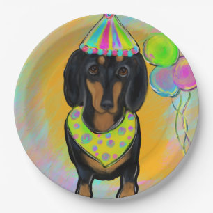 Dachshund Paper Plate