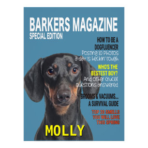 Dachshund Parody Magazine Cover Photo Print