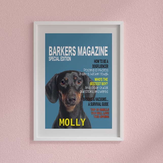 Dachshund Parody Magazine Cover Poster (Creator Uploaded)