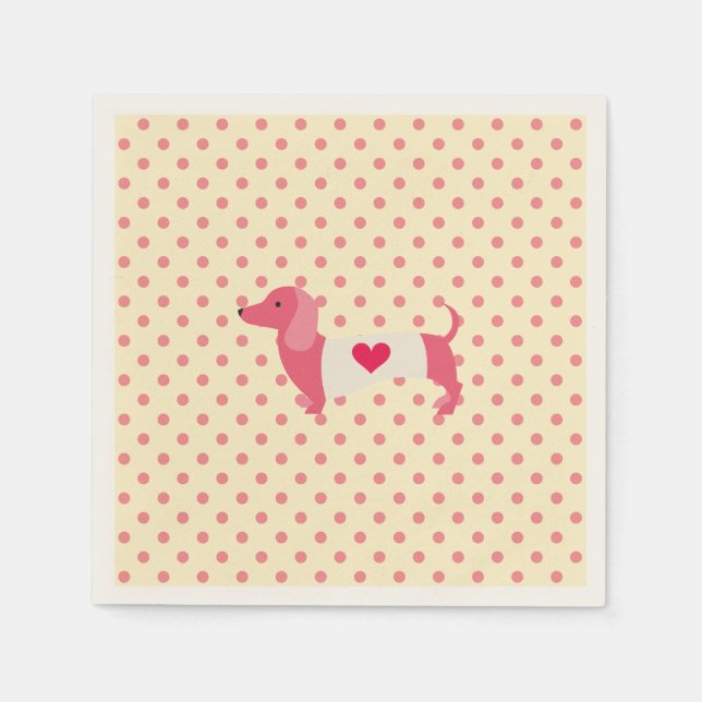 Dachshund Party Napkins Birthday Party Supplies (Front)
