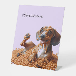Dachshund Party Pedestal Sign
