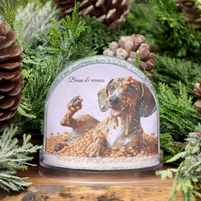 Dachshund Party Snowglobe (Winter)