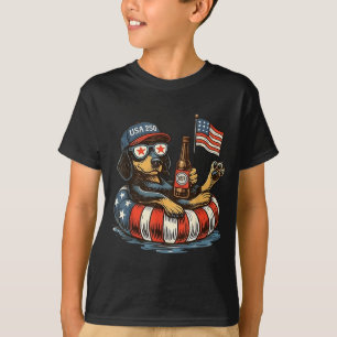 Dachshund Patriotic Dog USA 250 Independence Day T-Shirt