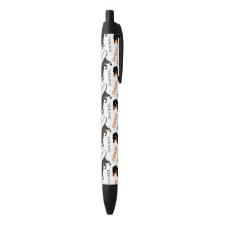 Dachshund Pattern Black Ink Pen