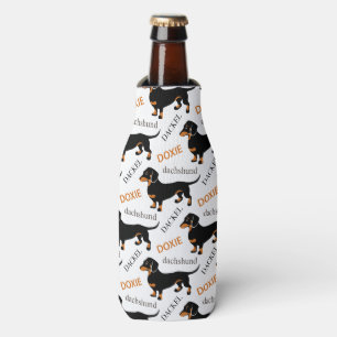 Dachshund Pattern Bottle Cooler
