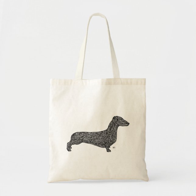 Dachshund Pattern Tote (Front)
