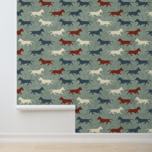 Dachshund Pattern Wallpaper