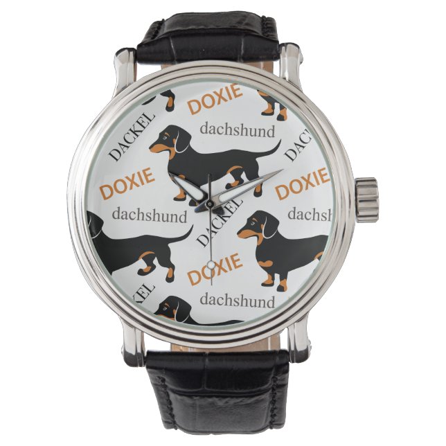 Dachshund Pattern Watch (Front)