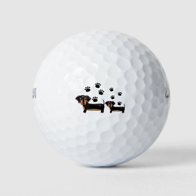 Dachshund paw dog family love golf balls (Front)