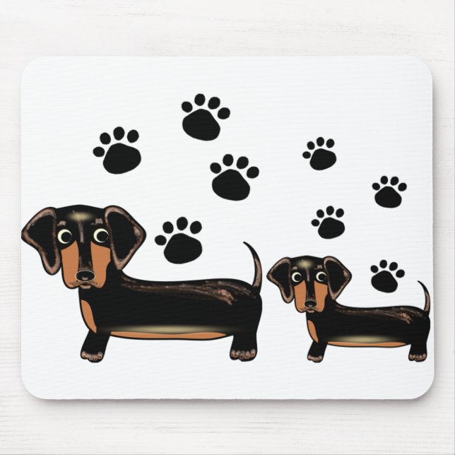 Dachshund paw dog family love mouse mat (Front)