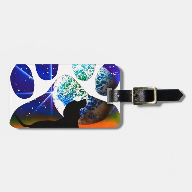 Dachshund Paw Luggage Tag (Front Horizontal)