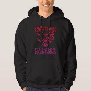 Dachshund Paw Print Hearts Hoodie